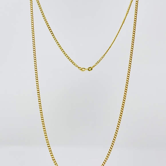22inch,14k Gold Curb Chain Necklace - Picture 4 of 17